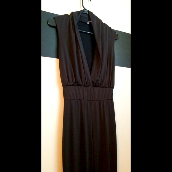 DEEP V NECK PLUNGE FITTED CATSUIT - Picture 9 of 15